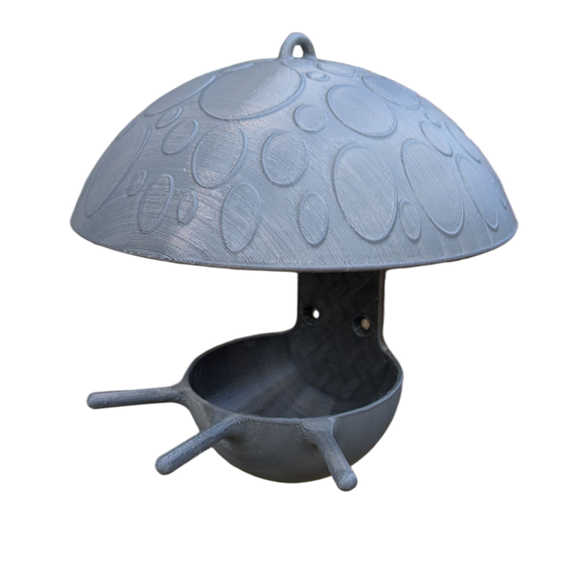 Mangeoire à oiseaux de la nature à suspendre ou murale en forme de champignon