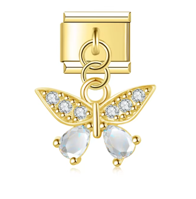 Charm Mariposa Colgante Dorado