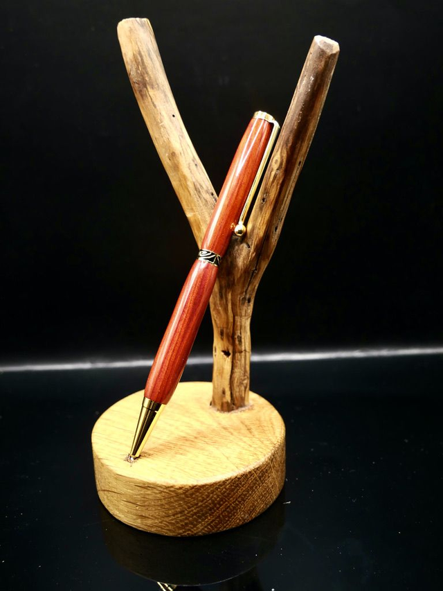 Stylo art deco Or Red heart