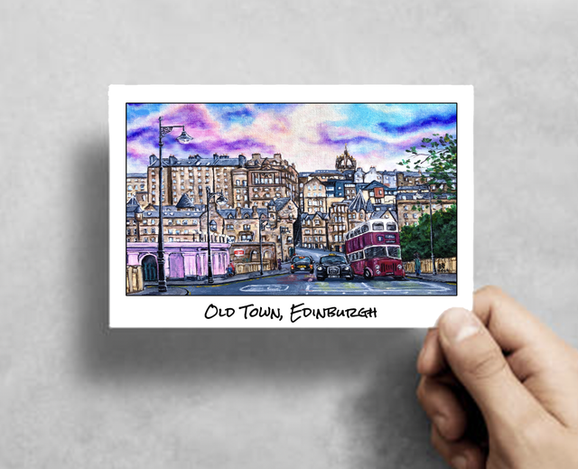 X10 Postcards - Old Town, Edinburgh (40p per unit)