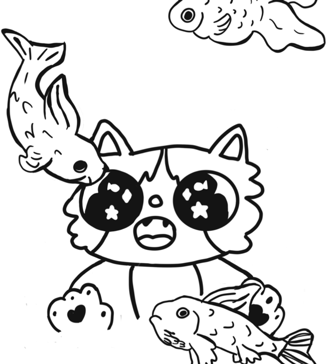 Original Art Totebag | Fishy Cat