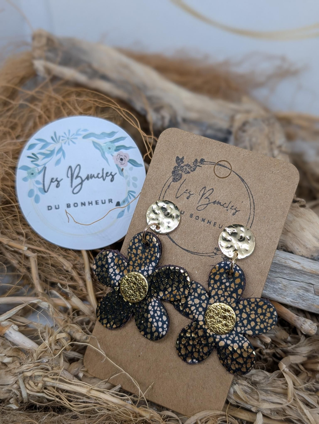 Boucles d'oreilles Baby Marguerite doré cuivré bm1108