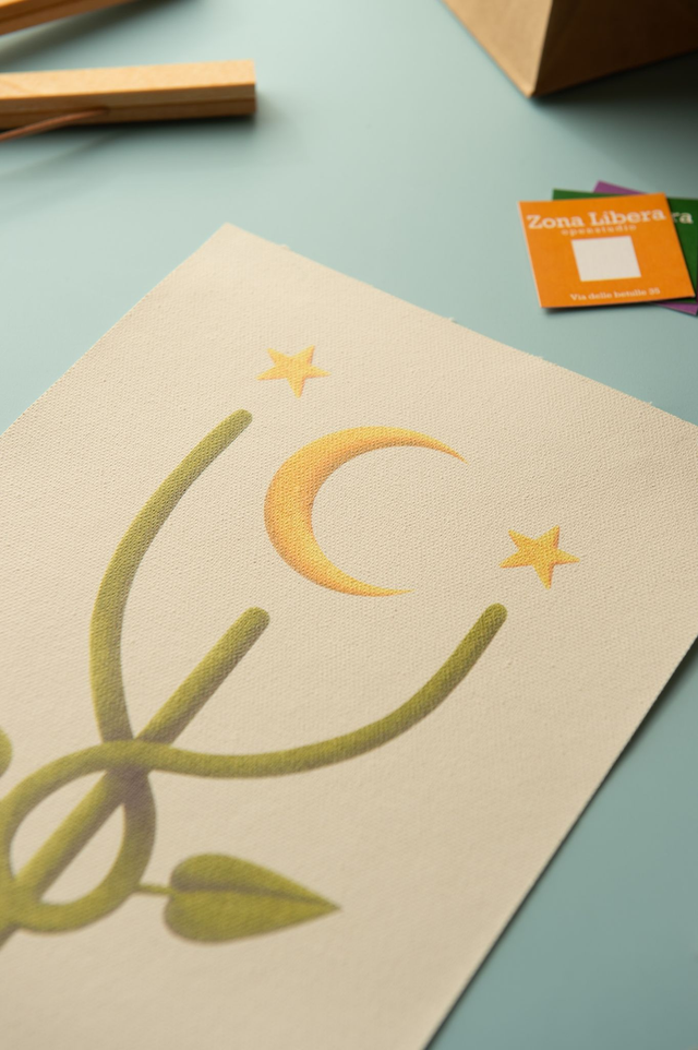 Fiore su canvas Luna