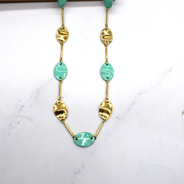 Collier pampilles  émaillées 