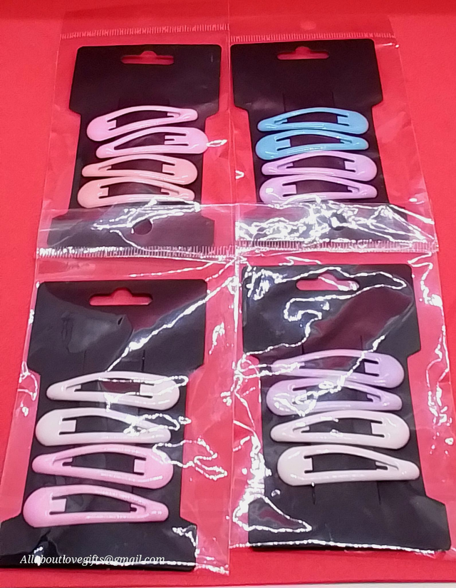 Hair Slides 4 Packs of 2 Colourful and Vibrant 