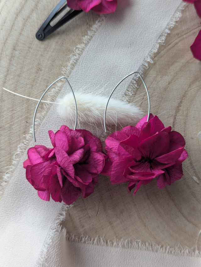 Boucles d'oreilles THARA - Fuschia