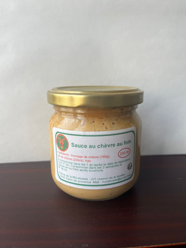 Sauce au chèvre et au foin