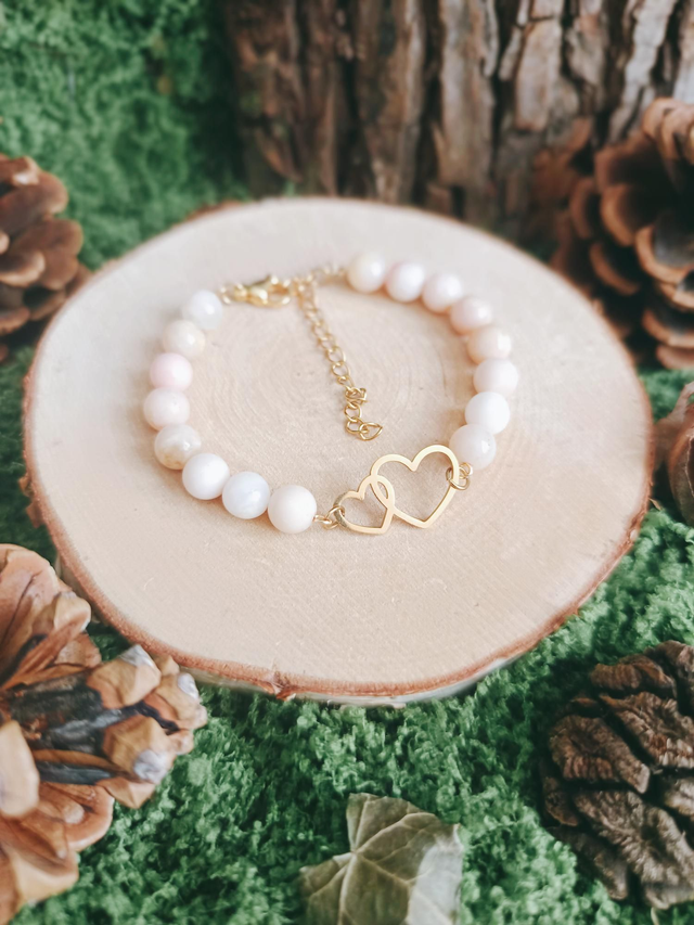 BRACELET - YOU&#039;RE LOVED (opale rose)