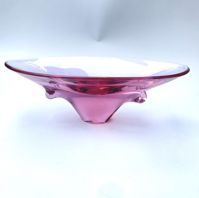 Rosa Glasschale Glaskunst 