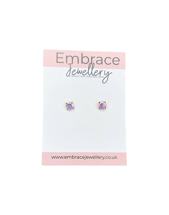 Iridescent Mini Comfort Back Studs