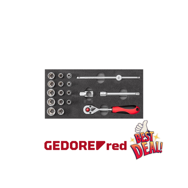  Steckschlüssel-Satz 3/8" in 1/3 CT-Modul 18-teilig R22150020 