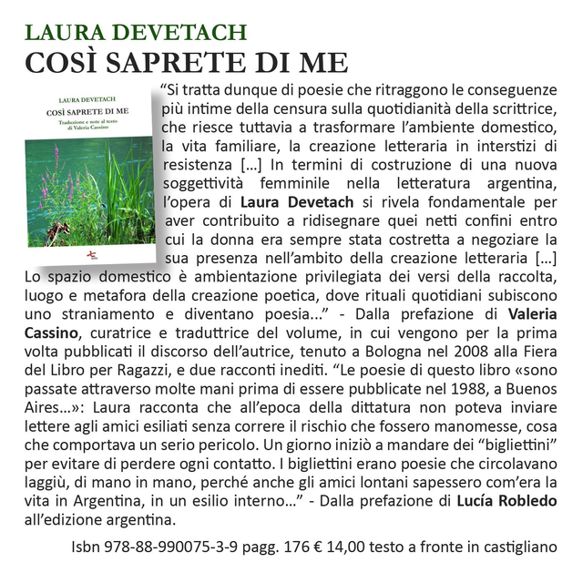 Laura Devetach, "Così saprete di me", (trad. di Valeria Cassino) qudulibri 2018 