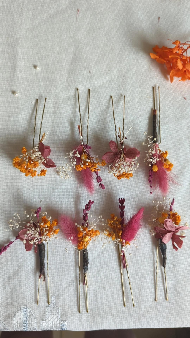 Epingles à cheveux fleurs acidulées - KAÏA