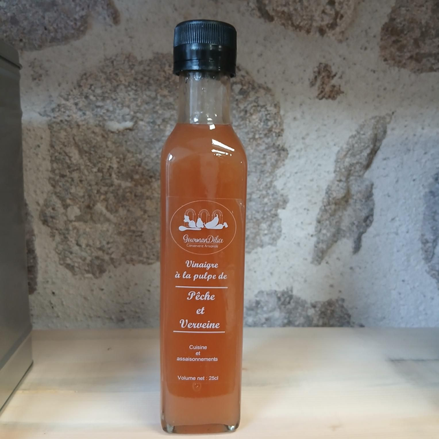 Vinaigre pêche verveine 25 cl Haute Loire 