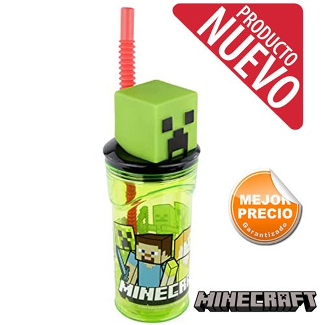 VASO CON FIGURA 3D Minecraf