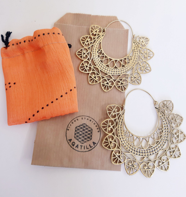 GRANDES BOUCLES D&#039;OREILLES GIPSY BOHÈME DORÉES GÉOMÉTRIQUES