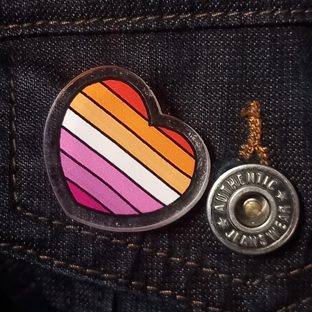 Lesbian Heart Pin
