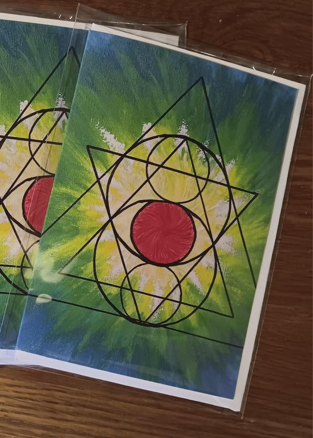 Geometric Design Blank Greetings Card