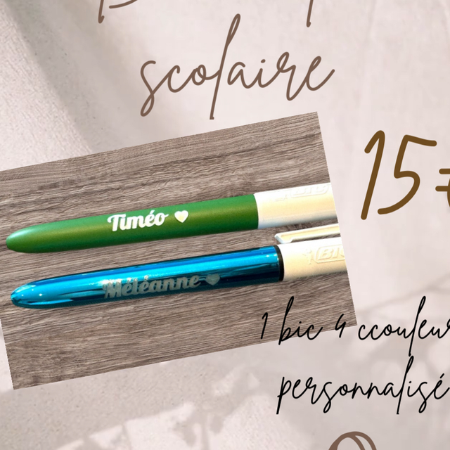 Box scolaire un bic et serviette 