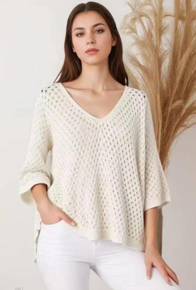 PULL MAILLE AJOUREE