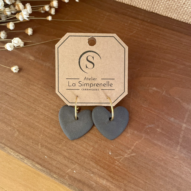 Boucles dâoreilles đ€ CĆur (demi crĂ©ole)