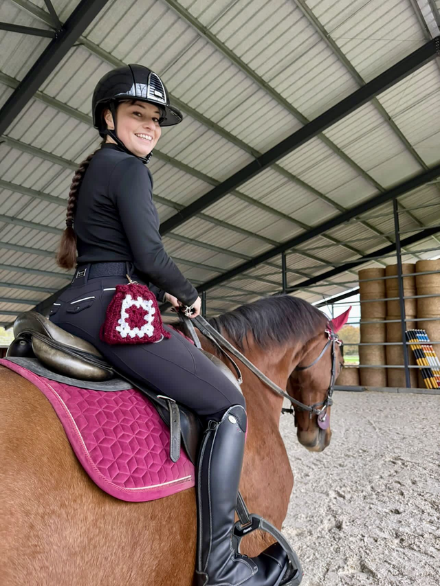 Pochette à friandises en crochet Lolita - Bordeaux
