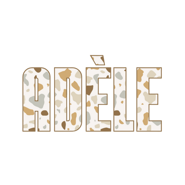 Lot de stickers papier &quot;Adèle&quot; - Personnalisable