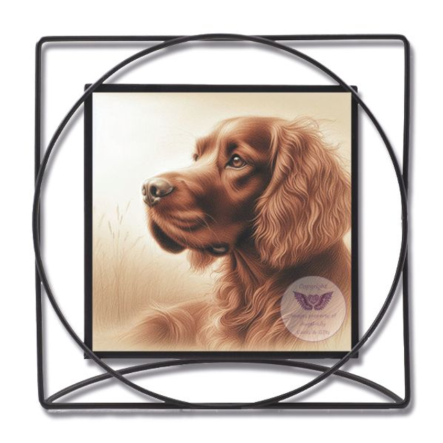 Artistic dog print in square frame (D83)