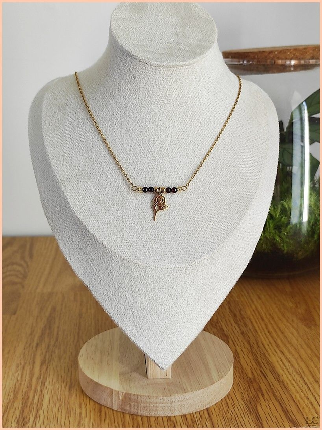 1. Collier, pierre naturelle - Grenat