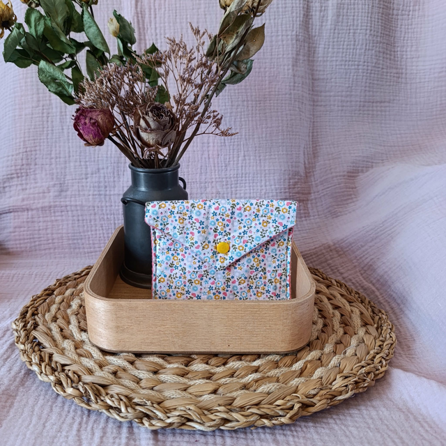 Pochette Fleuris Bleu