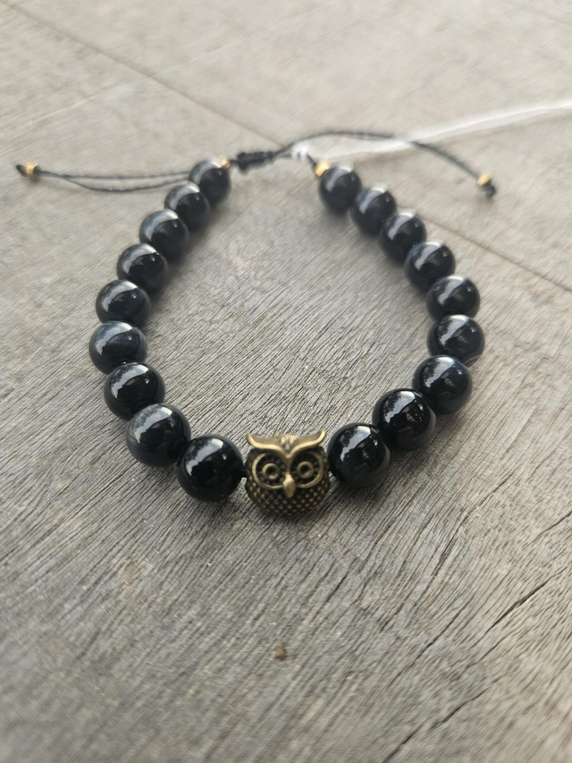 Bracelet hibou, œil de faucon 