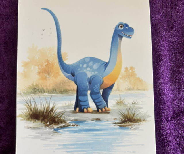 Plain Note Pad - Brachiosaurus 
