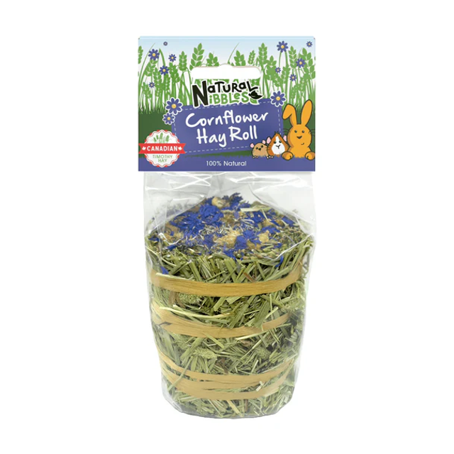 NATURAL NIBBLES CORNFLOWER TIMOTHY HAY ROLL