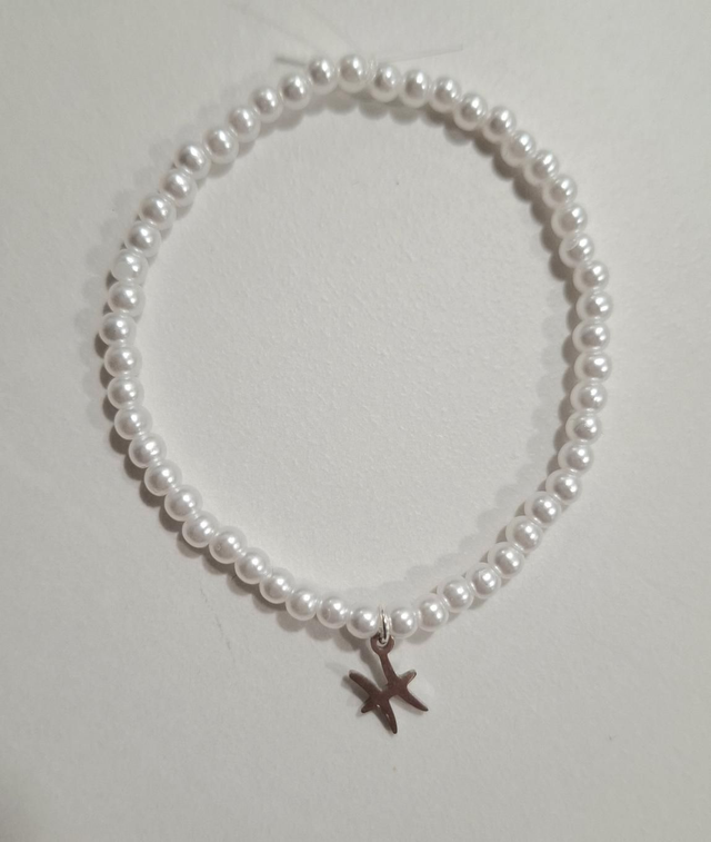 Pisces zodiac beaded charm bracelet 
