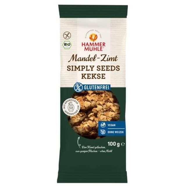 Hammermühle Simply Seeds Kekse Mandel-Zimt glutenfrei 100g Packung