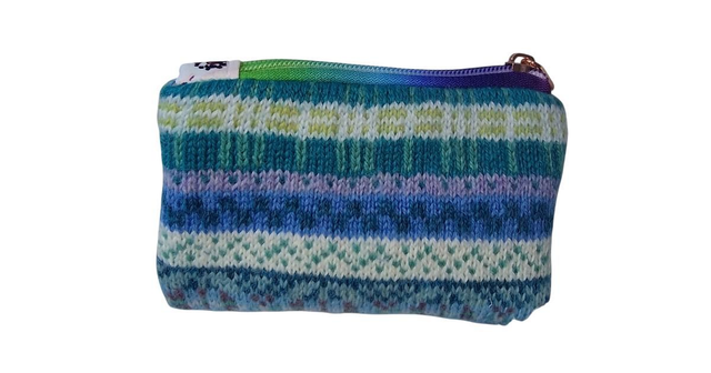 Handmade Knitted Purse Fairisle