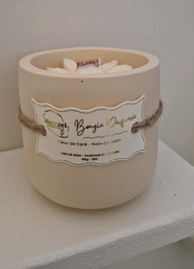 Bougie Végétale 165g - 30h - Fleur de tiaré, Noix de coco