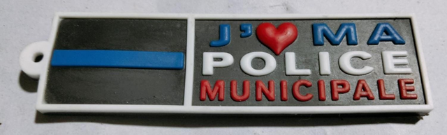 Porte-clés pvc J❤️ ma Police Punicipale