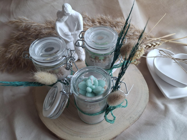 Sukkulente im Glas Vanille-Sandelholz 