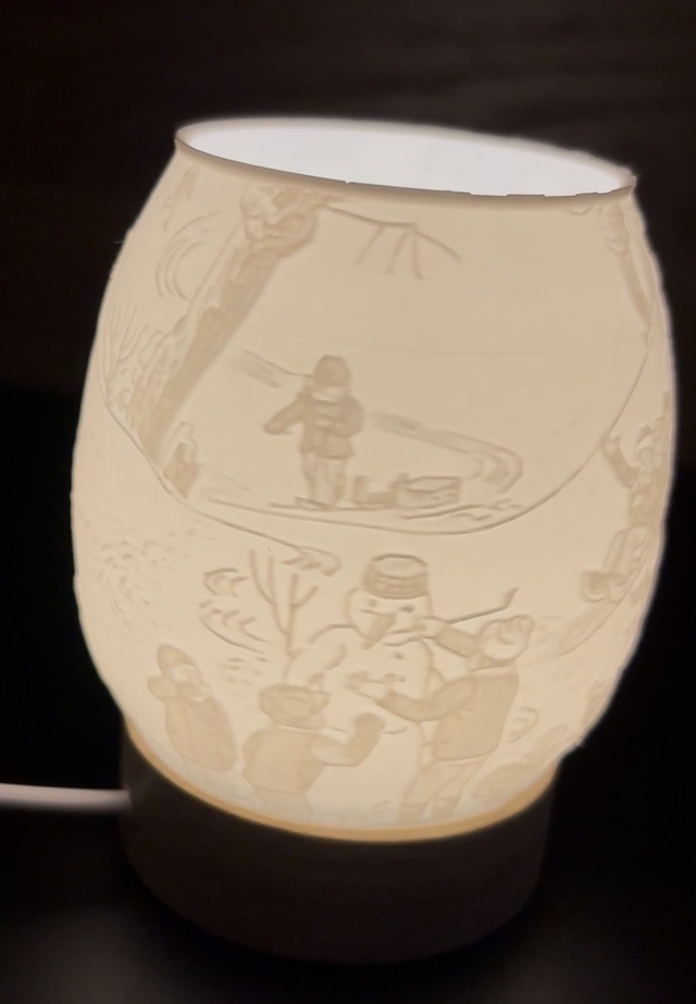 Photophore lithophanie