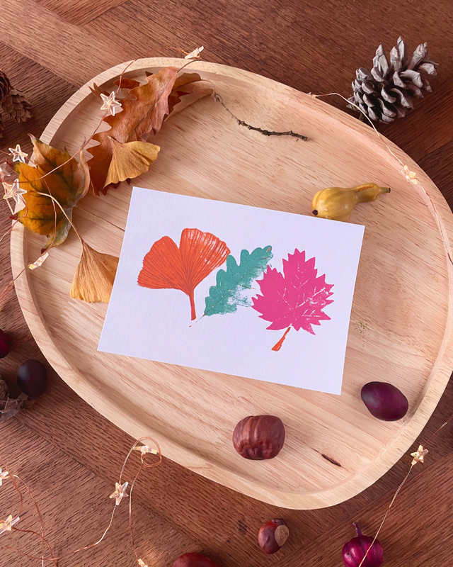 Carte postale, Les feuilles d'automne