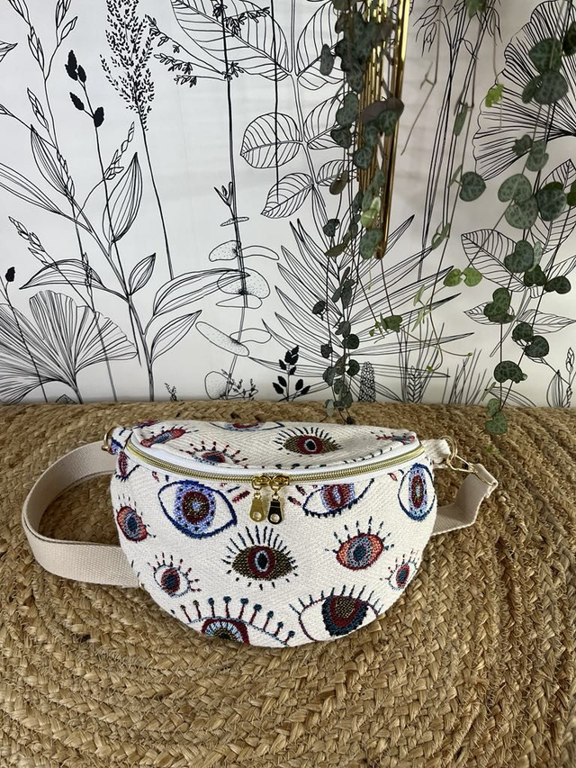 Sac banane avec tissu jacquard