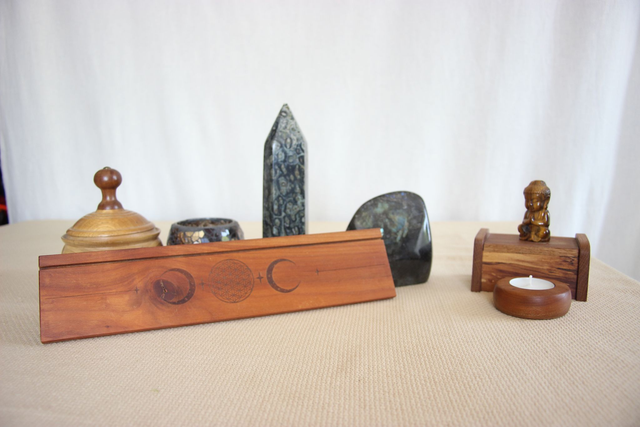 Support pour oracles Porte carte illustrées en bois Porte-cartes Tarot