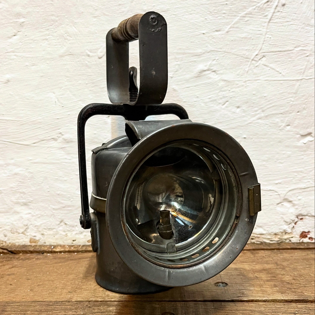 A Vintage Railway Hand Lamp Made By The Premier Lamp And Engineering Co. Ltd. Of Leeds