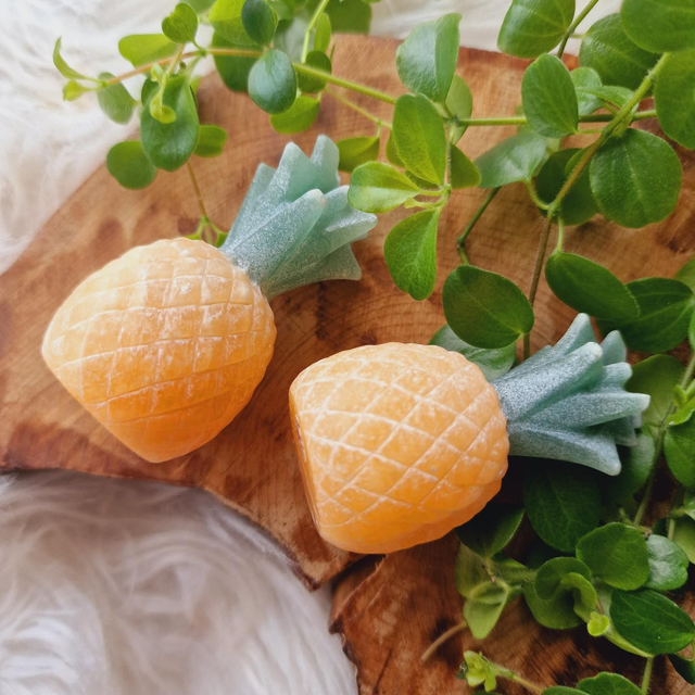 Green Aventurine and Orange Calcite Pineapple