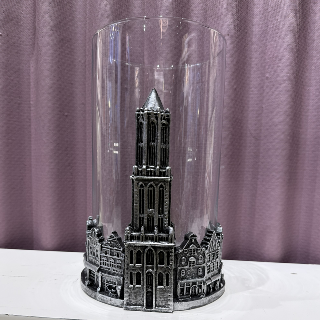 Vaas met Domtoren / stadsgezicht (zilver)