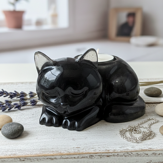 Bougeoir Chaton endormi