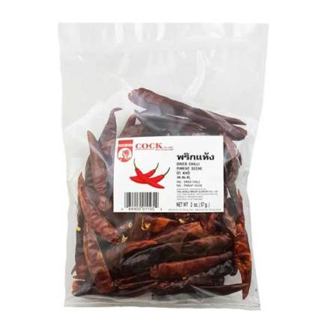 Cock Brand Dried Chilli Stemless 57g
