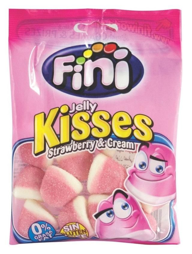Fini Strawberry &amp; Cream Jelly Kisses 80g