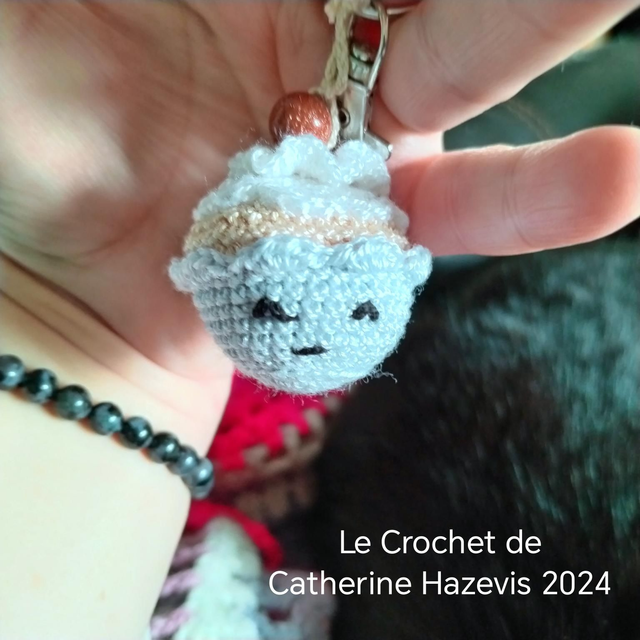 2025 Cupcake bleu clair en porte-clé 